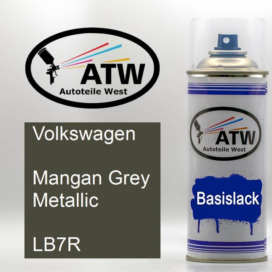 Volkswagen, Mangan Grey Metallic, LB7R: 400ml Sprühdose, von ATW Autoteile West.